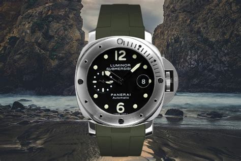 green panerai rubber strap|panerai rubber straps for 40mm.